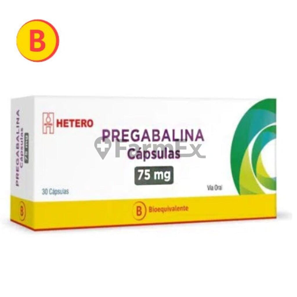 Pregabalina 75 mg x 30 cápsulas Farmex-Pluxee-Persistente